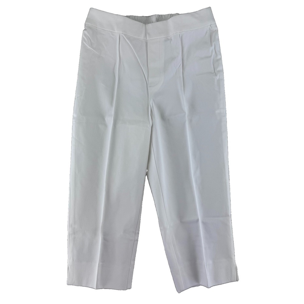 Isaac Mizrahi Live! 24/7 Stretch Pedal Pusher Pants Size 6 Tall Bright White